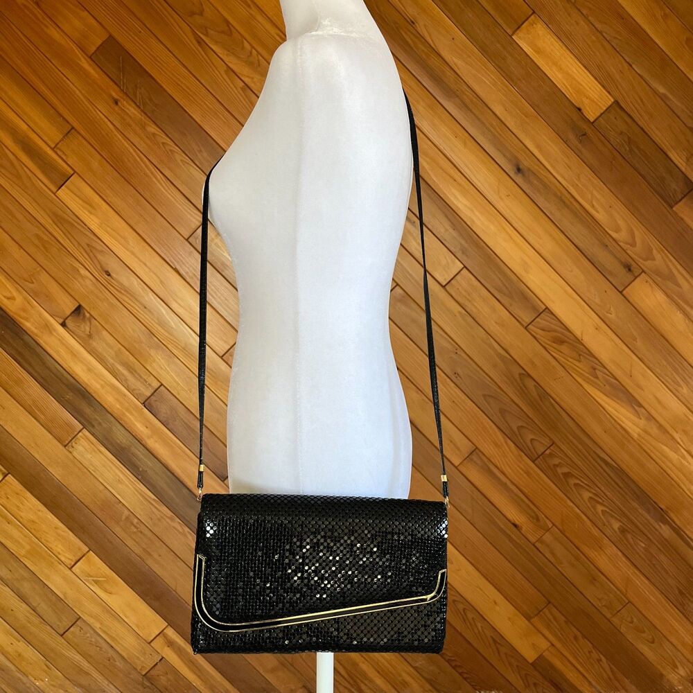 Vintage Black Sequin La Regale Convertible Purse Clutch